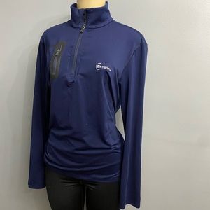 Half zip navy long sleeve pullover medium